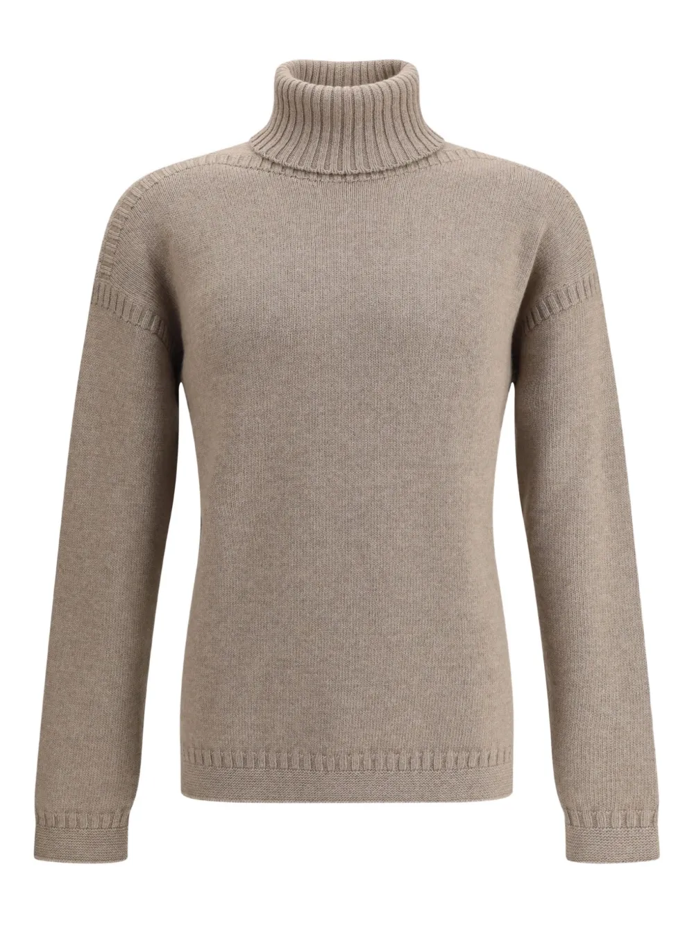 Loro Piana Turtleneck Ribbed-knit Sweater In Neutral