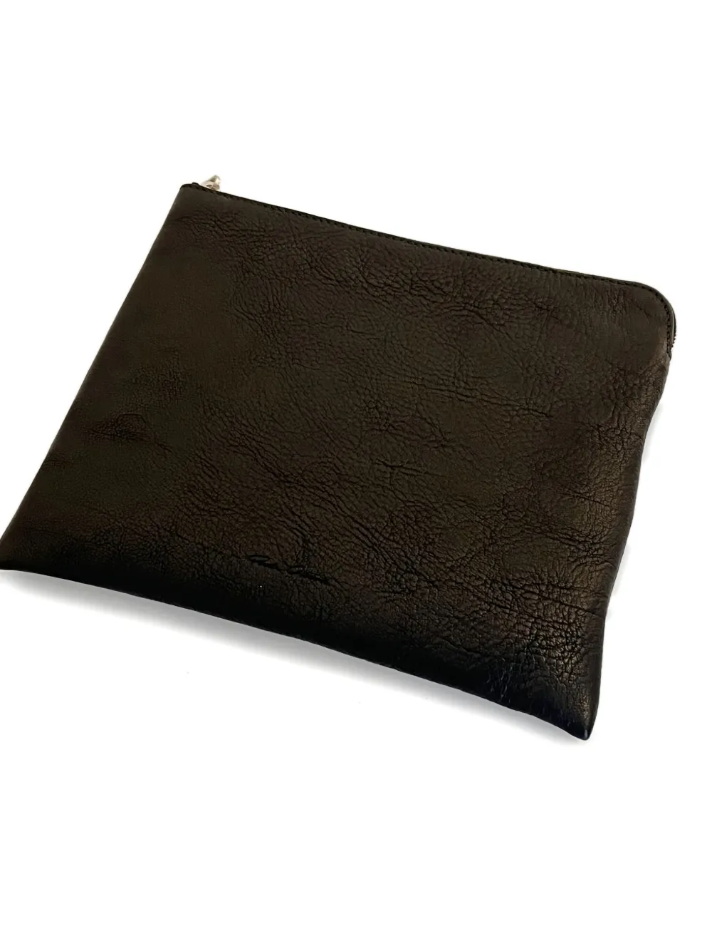 Rick Owens leather zip-top shoulder bag - Zwart