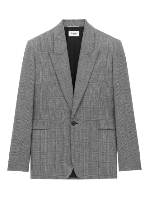 Saint Laurent checked single-breasted blazer