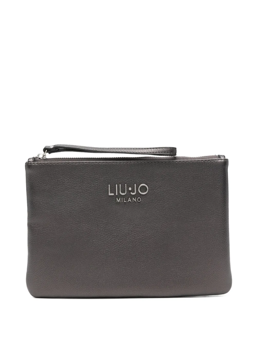 Liu •jo Zip-top Clutch Bag In Gray