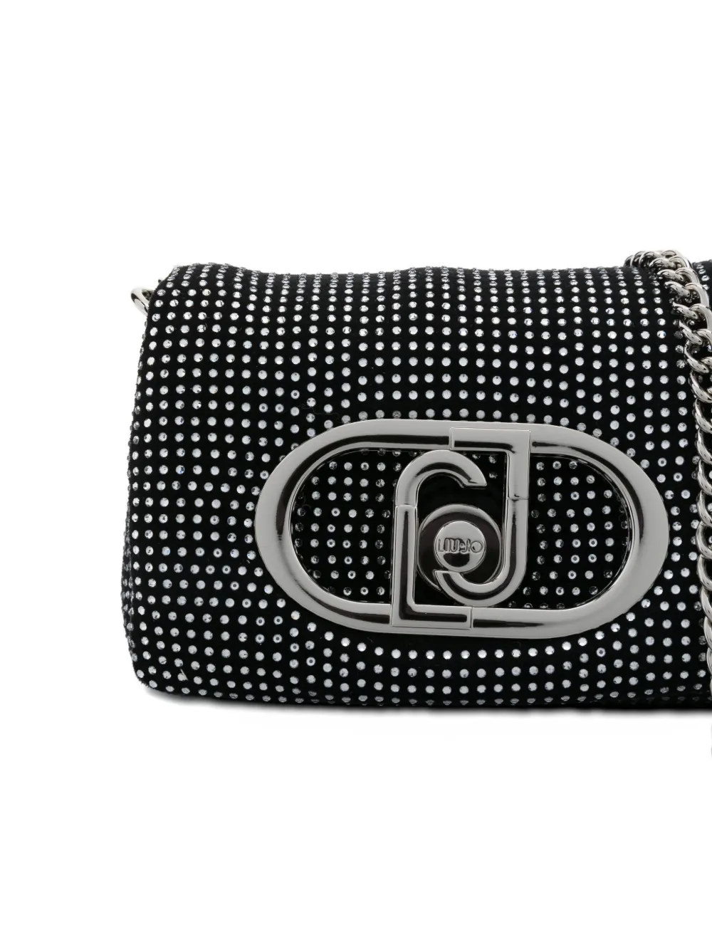 Liu •jo Crystal-embellished Cross Body Bag In Black