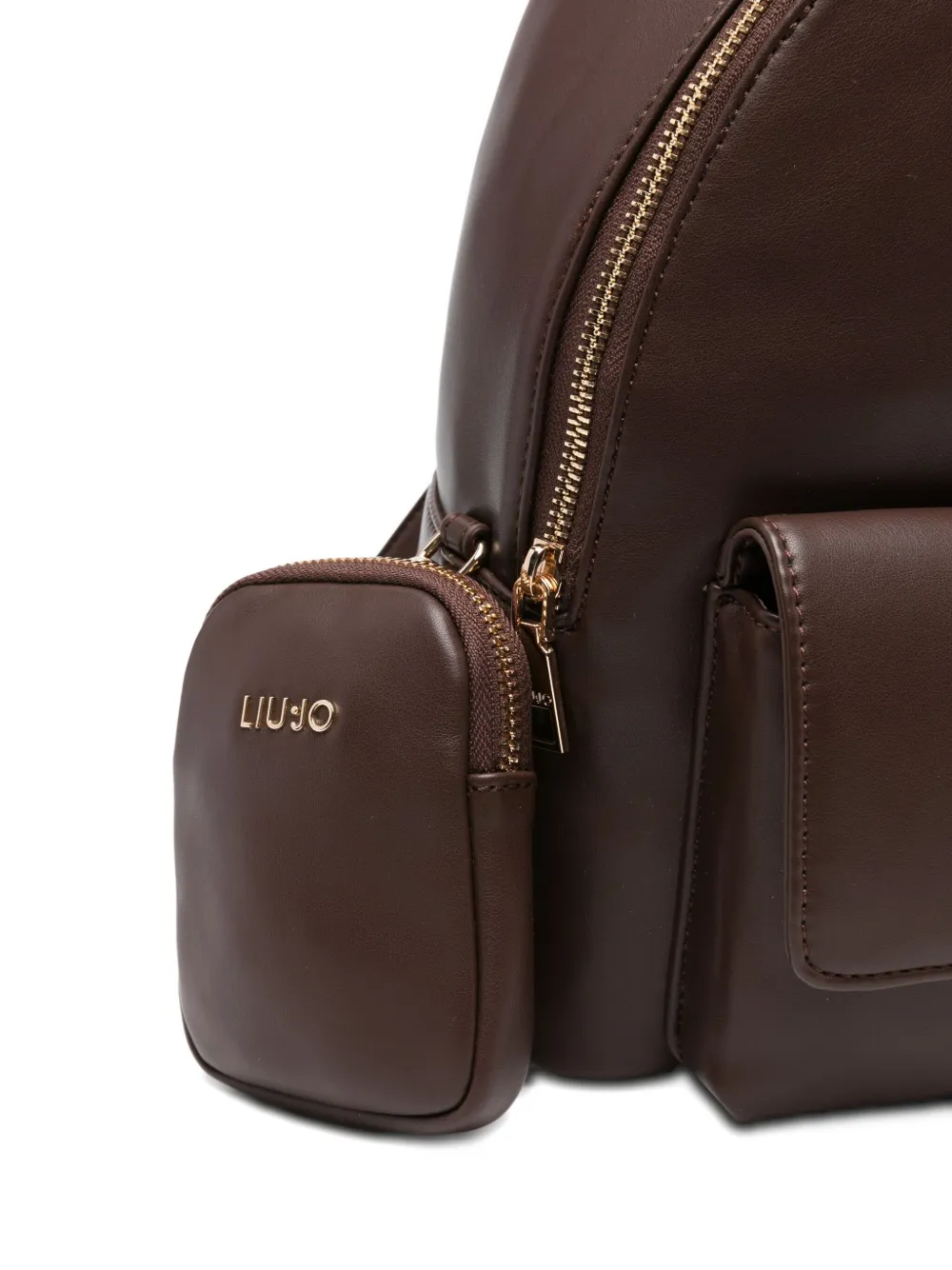 Liu •jo Chain-strap Backpack In Brown