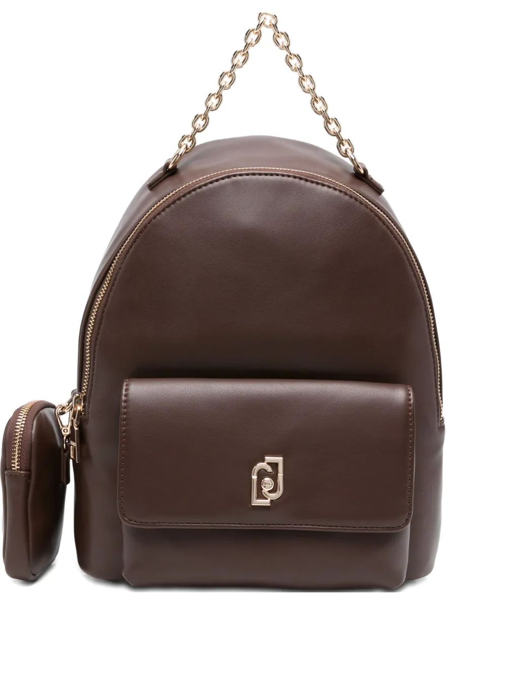 Liu •jo Chain-strap Backpack In Brown