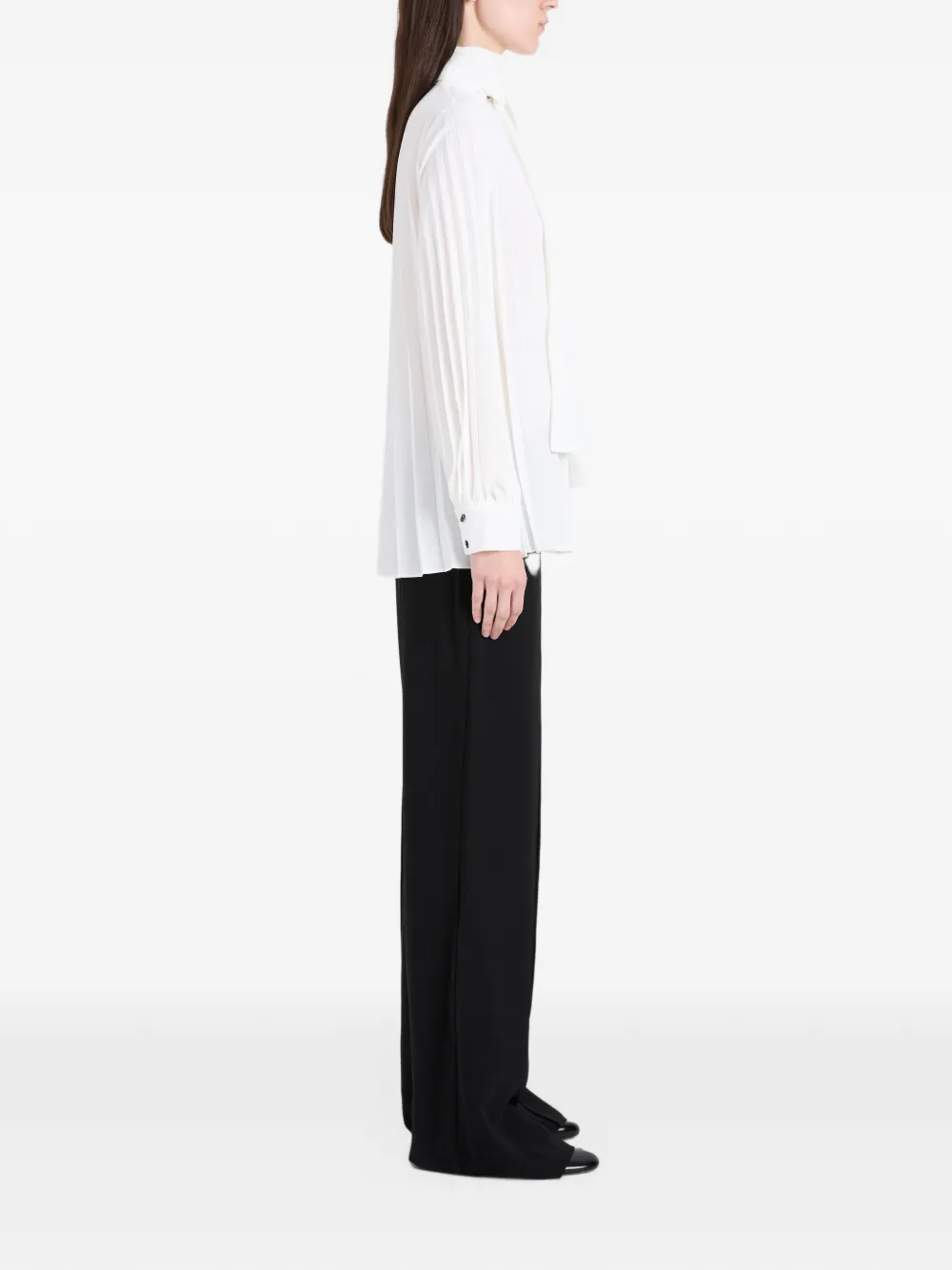 Proenza Schouler Blouse met gestrikte hals Wit