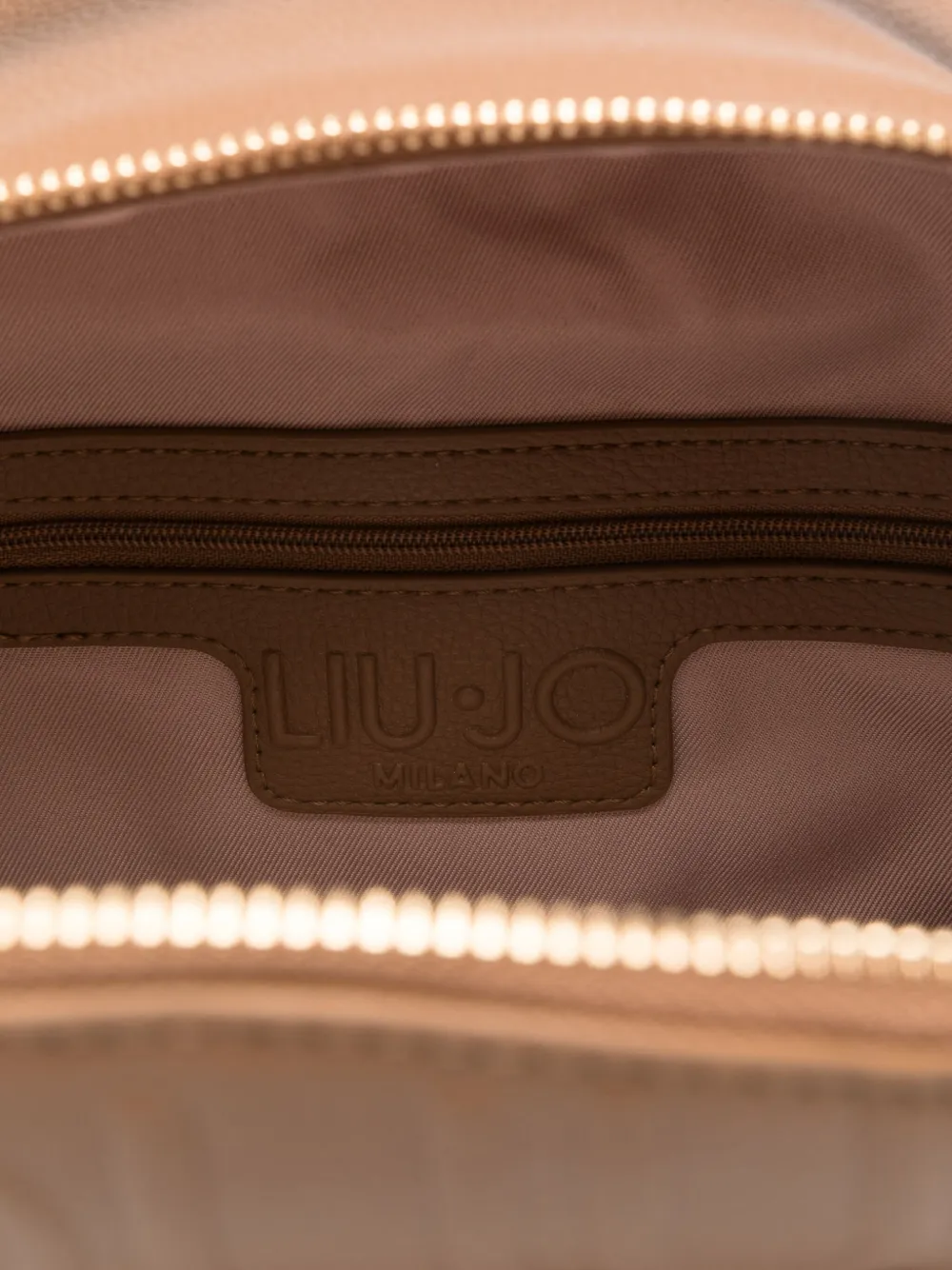 LIU JO Rugzak met logoplakkaat Beige