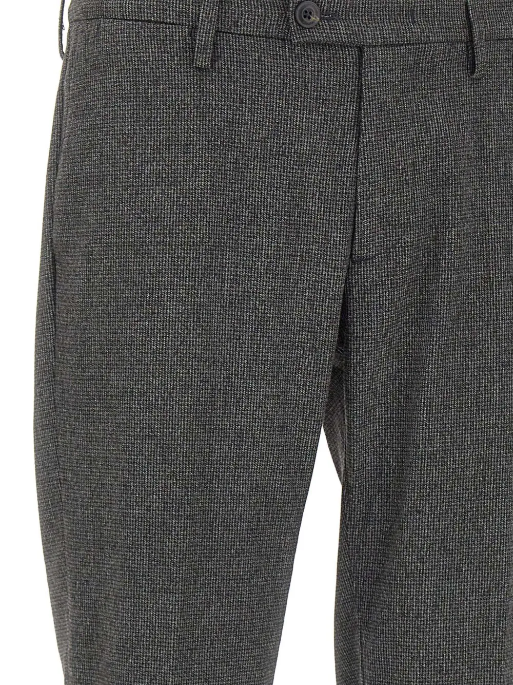 Re-Hash Mucha broek met textuur en omgeslagen pijpen Grijs