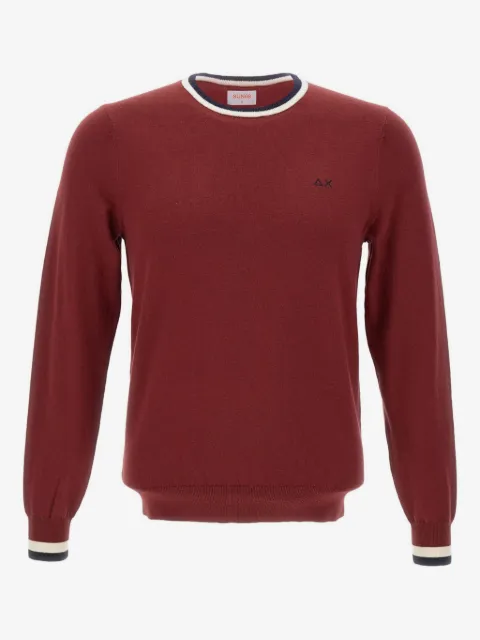 Sun68 tipped crew-neck sweater