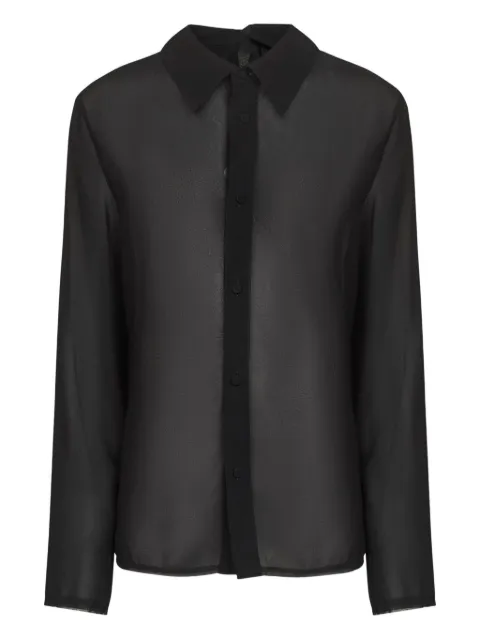 MM6 Maison Margiela camisa con cuello asimétrico