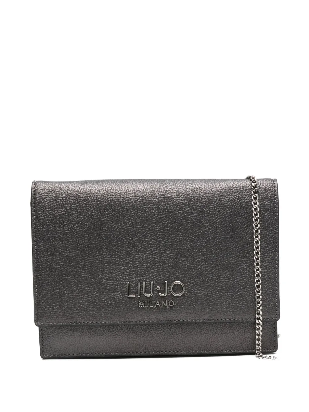 LIU JO logo chain clutch bag | Grey | Image 1
