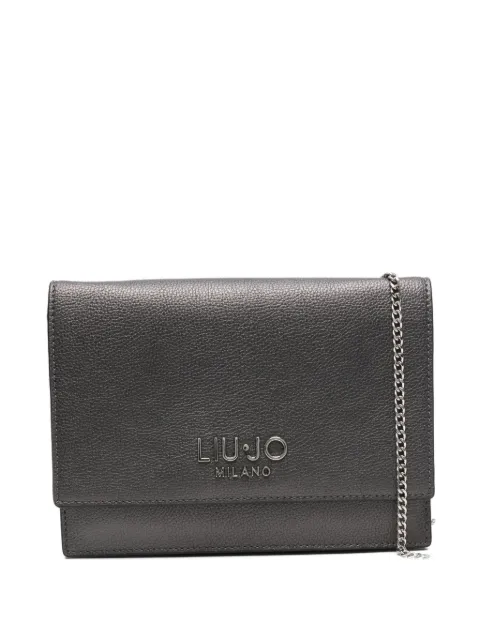 LIU JO logo chain clutch bag