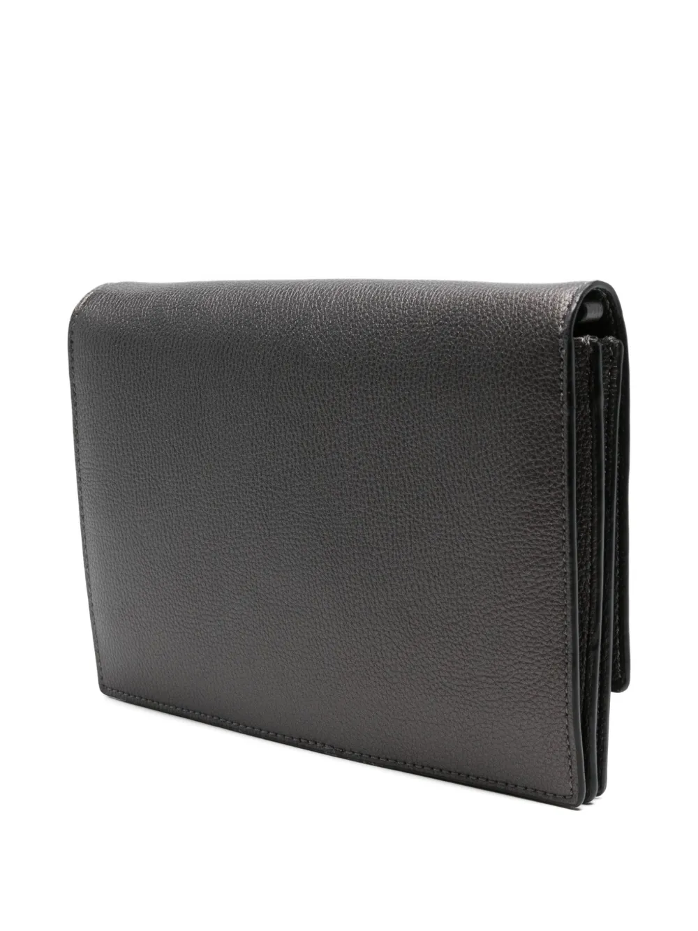 Liu •jo Logo Chain Clutch Bag In Gray