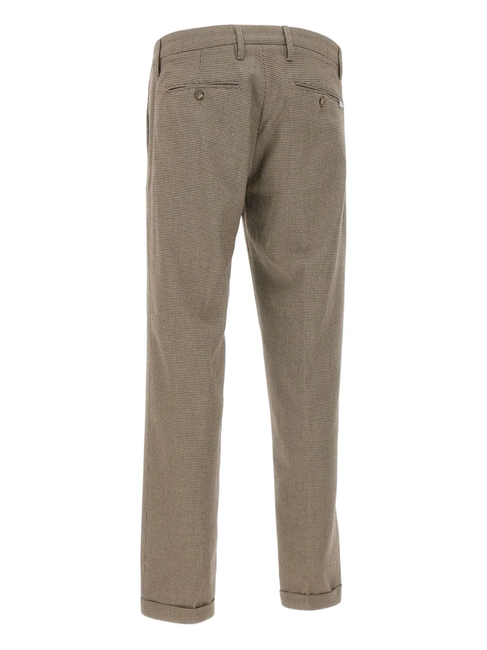 Re-Hash houndstooth cuffed-hem trousers - Bruin