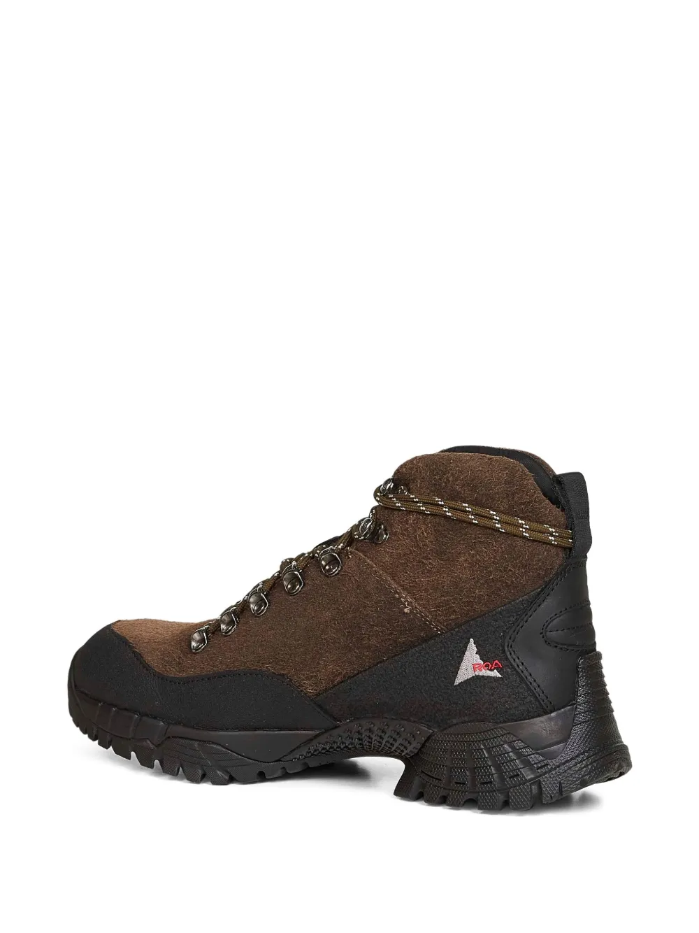 ROA Andreas lace-up suede-blend boots Brown