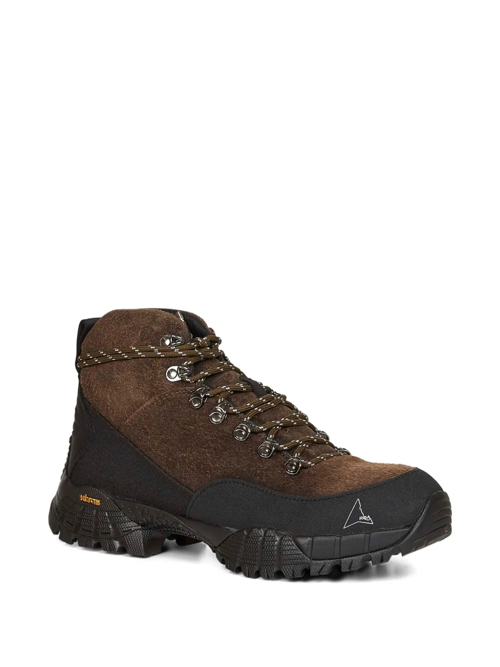 ROA Andreas lace-up suede-blend boots Brown