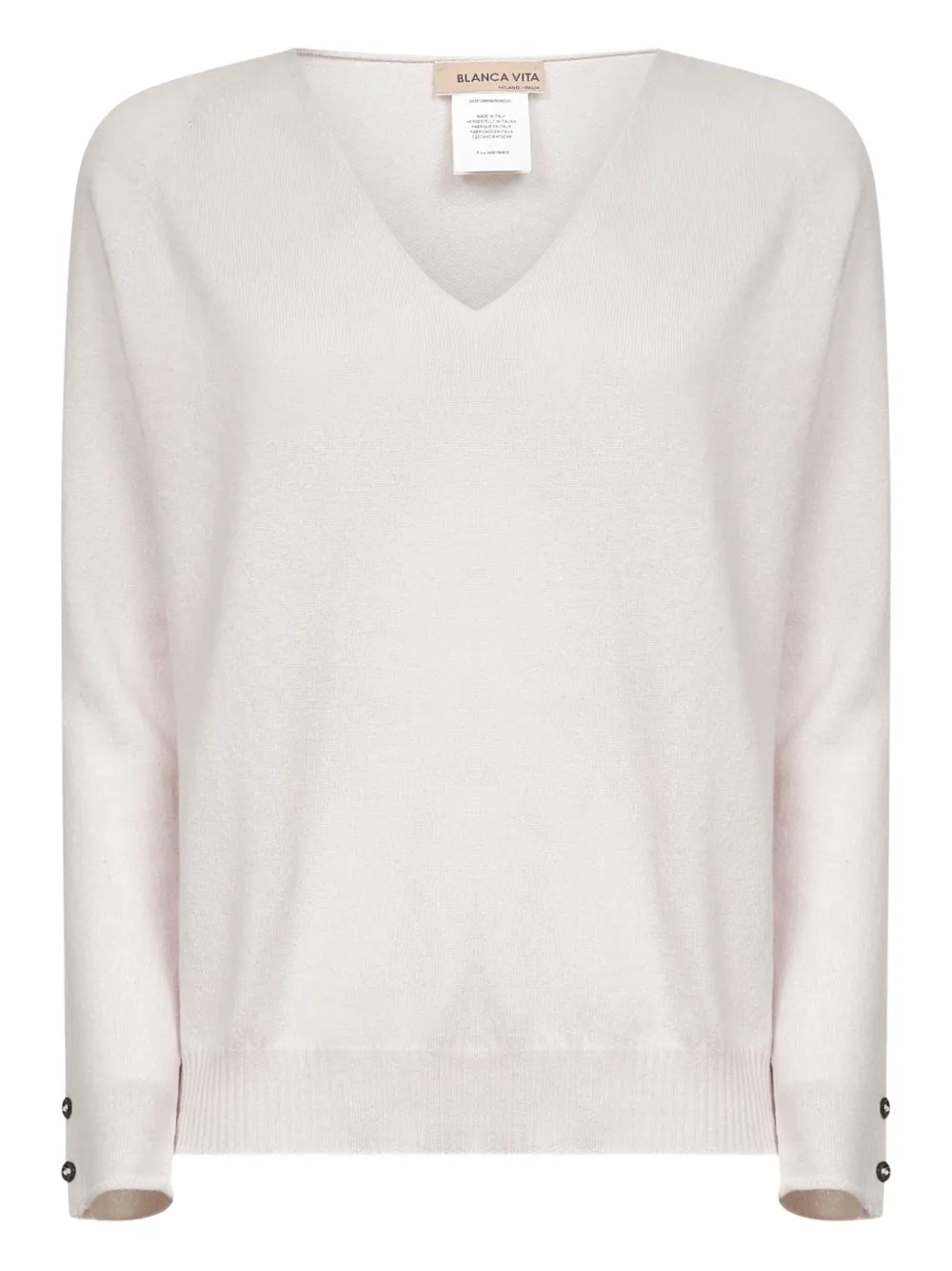 Blanca Vita V-neck raglan-sleeve jumper | Neutrals | Image 1
