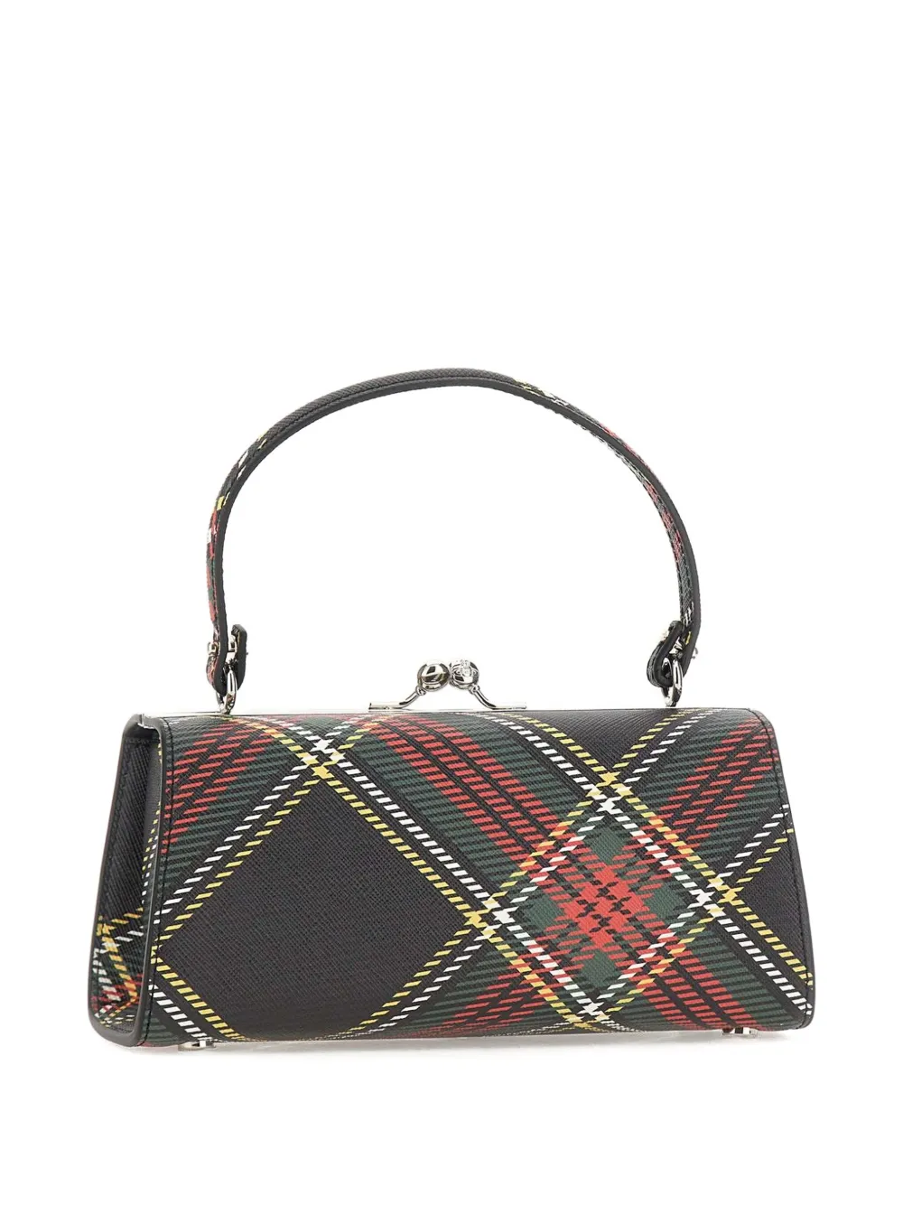Vivienne Westwood Doll plaid-pattern top-handle tote bag - Zwart
