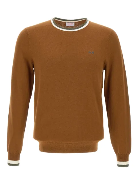Sun68 tipped crew-neck sweater