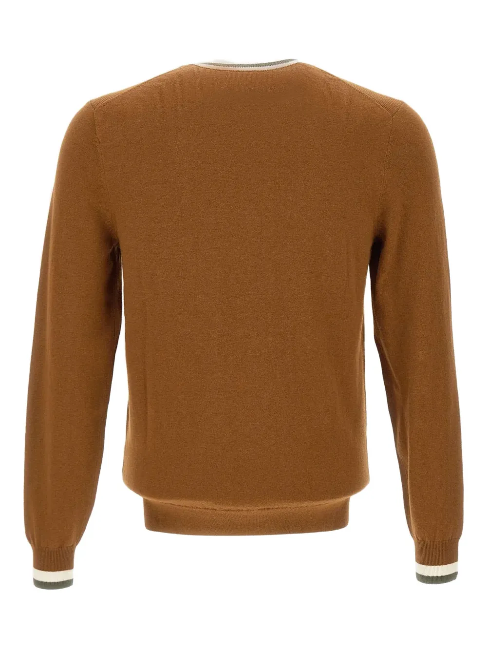 Sun 68 Tipped Crew-neck Sweater In Brown