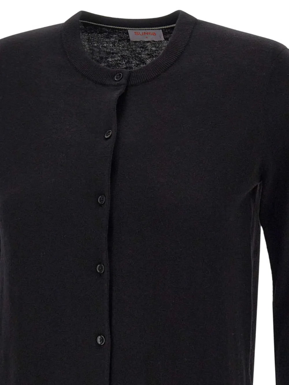 Sun 68 Button Cardigan In Black