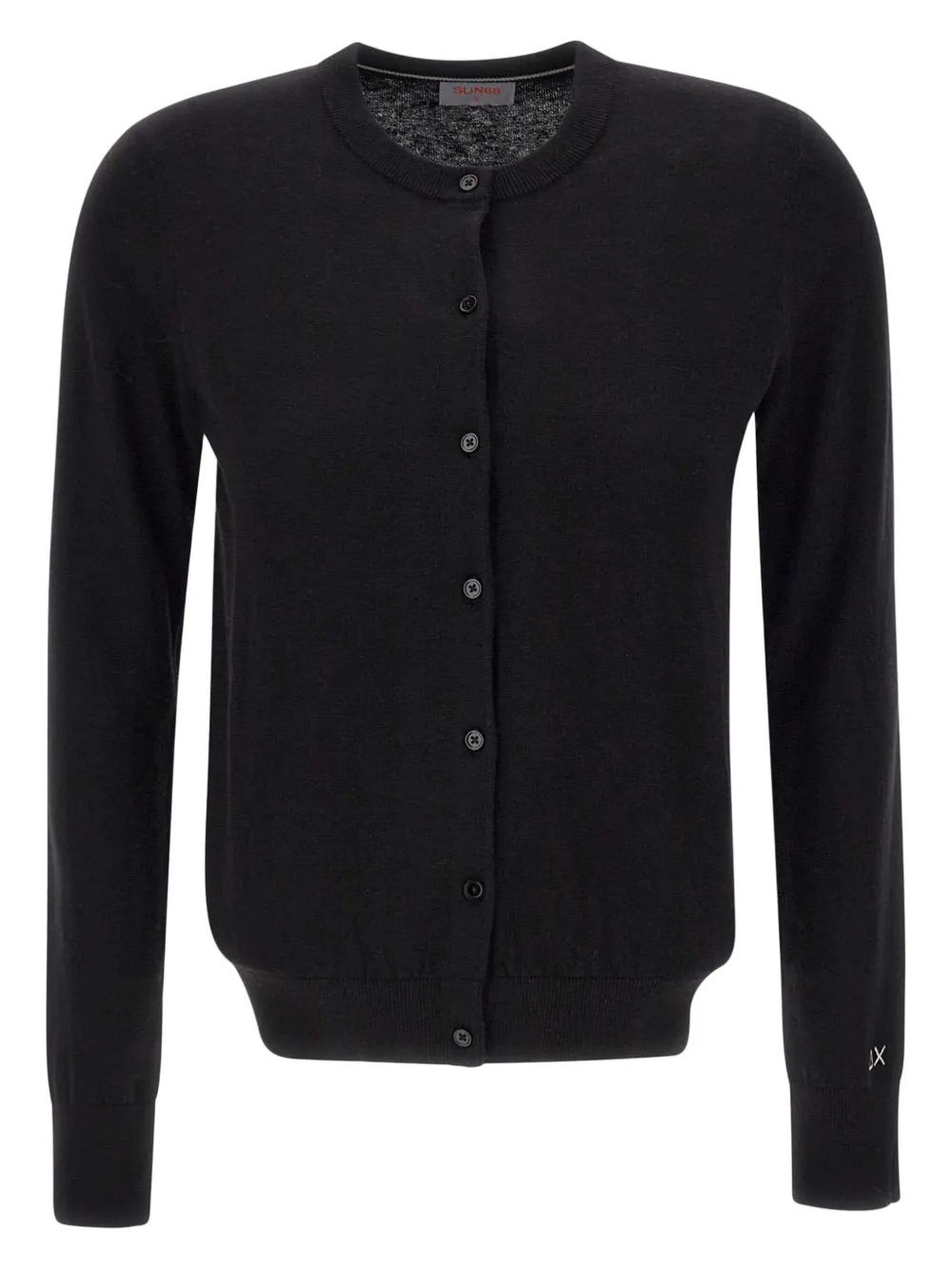 Sun 68 Button Cardigan In Black