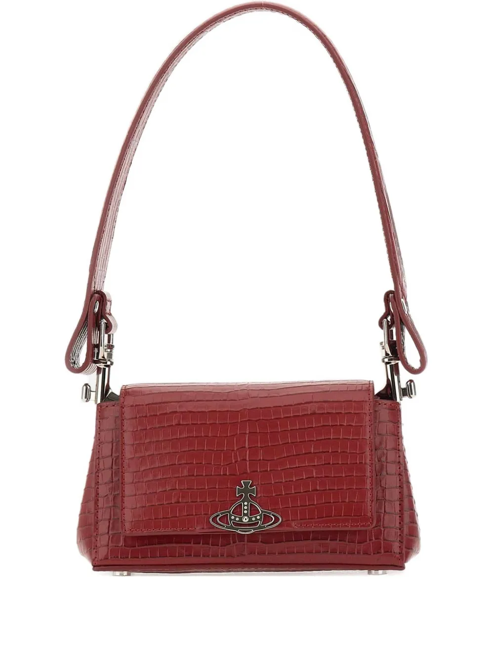 Vivienne Westwood crocodile-effect top-handle shoulder bag - レッド Vivienne Westwood crocodile-effect top-handle shoulder bag - レッド