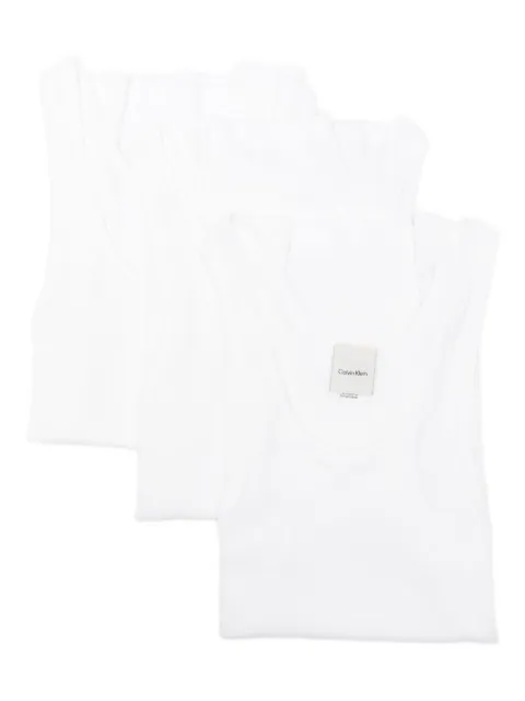 Calvin Klein ribbed logo-embroidery top
