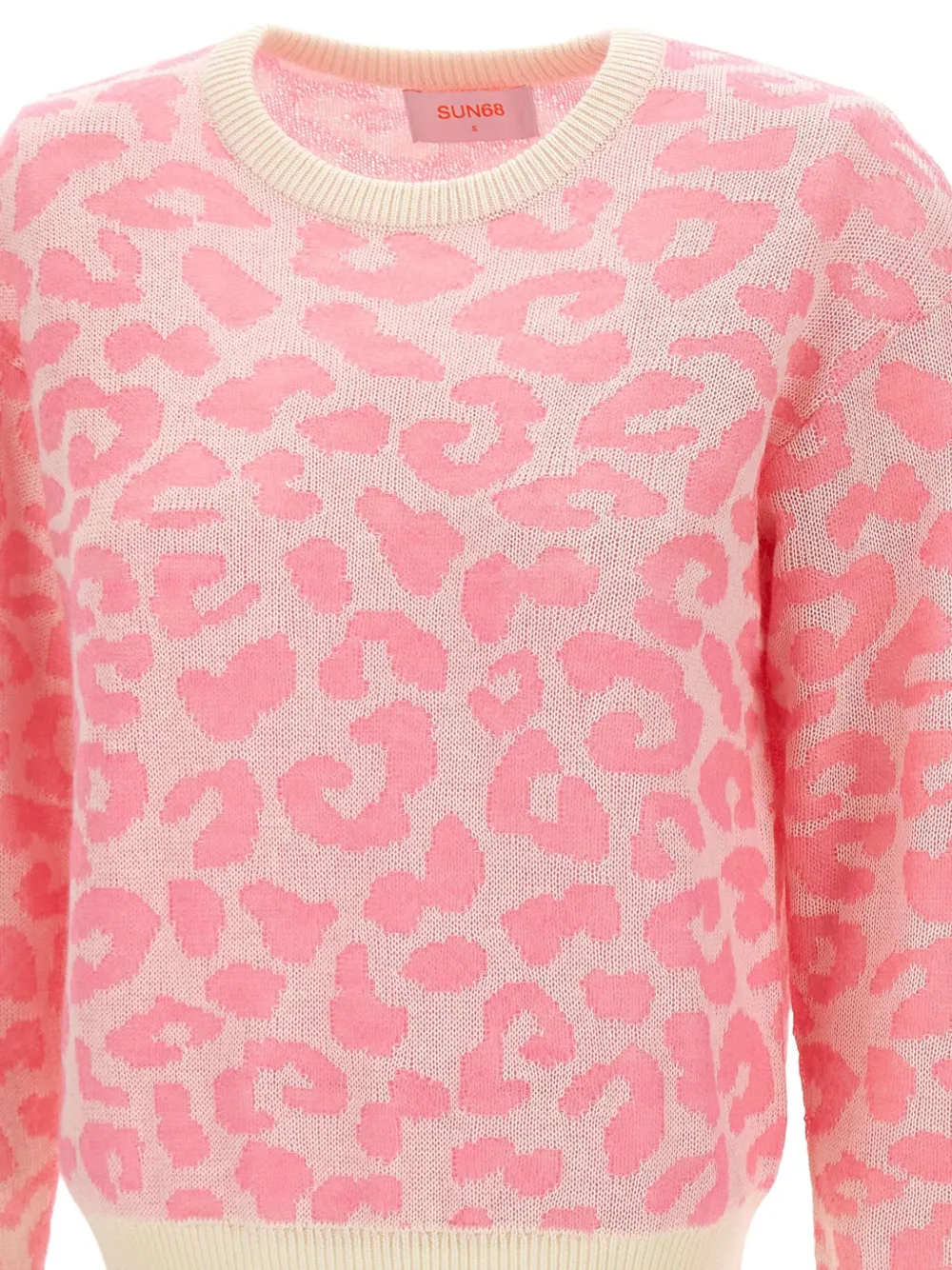 Sun 68 Crew-neck Sweater In Pink