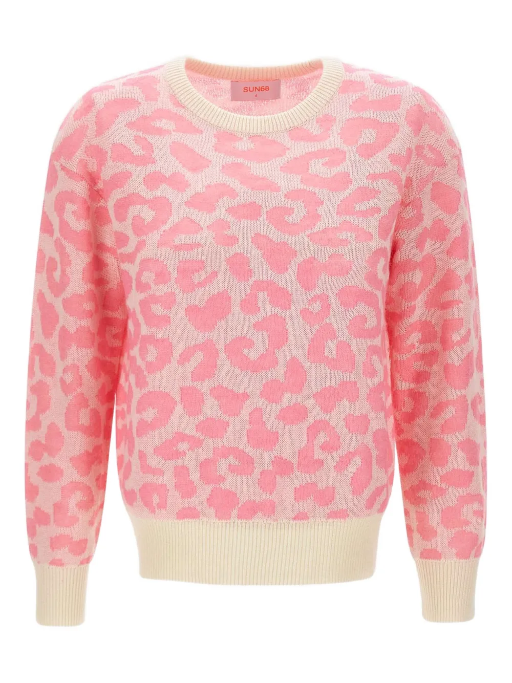 Sun 68 Crew-neck Sweater In Pink