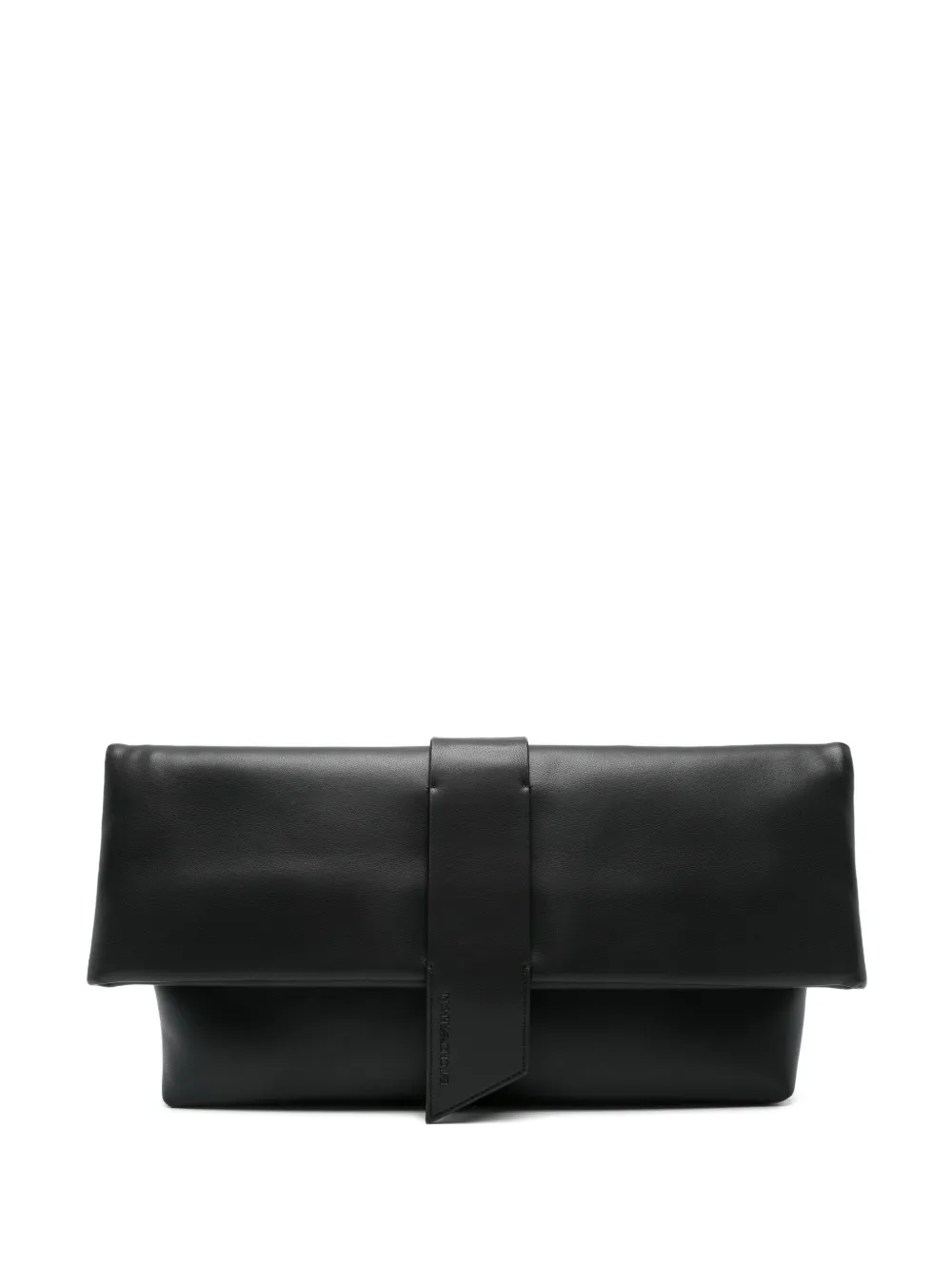 Emporio Armani folded leather clutch bag | Black | Image 1