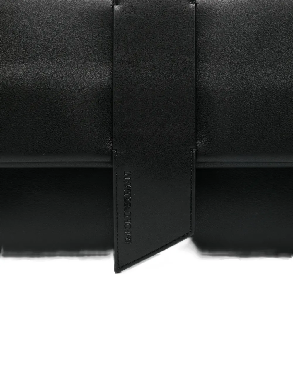 Emporio Armani Polygon Capsule Collection Leather Clutch Bag In Black