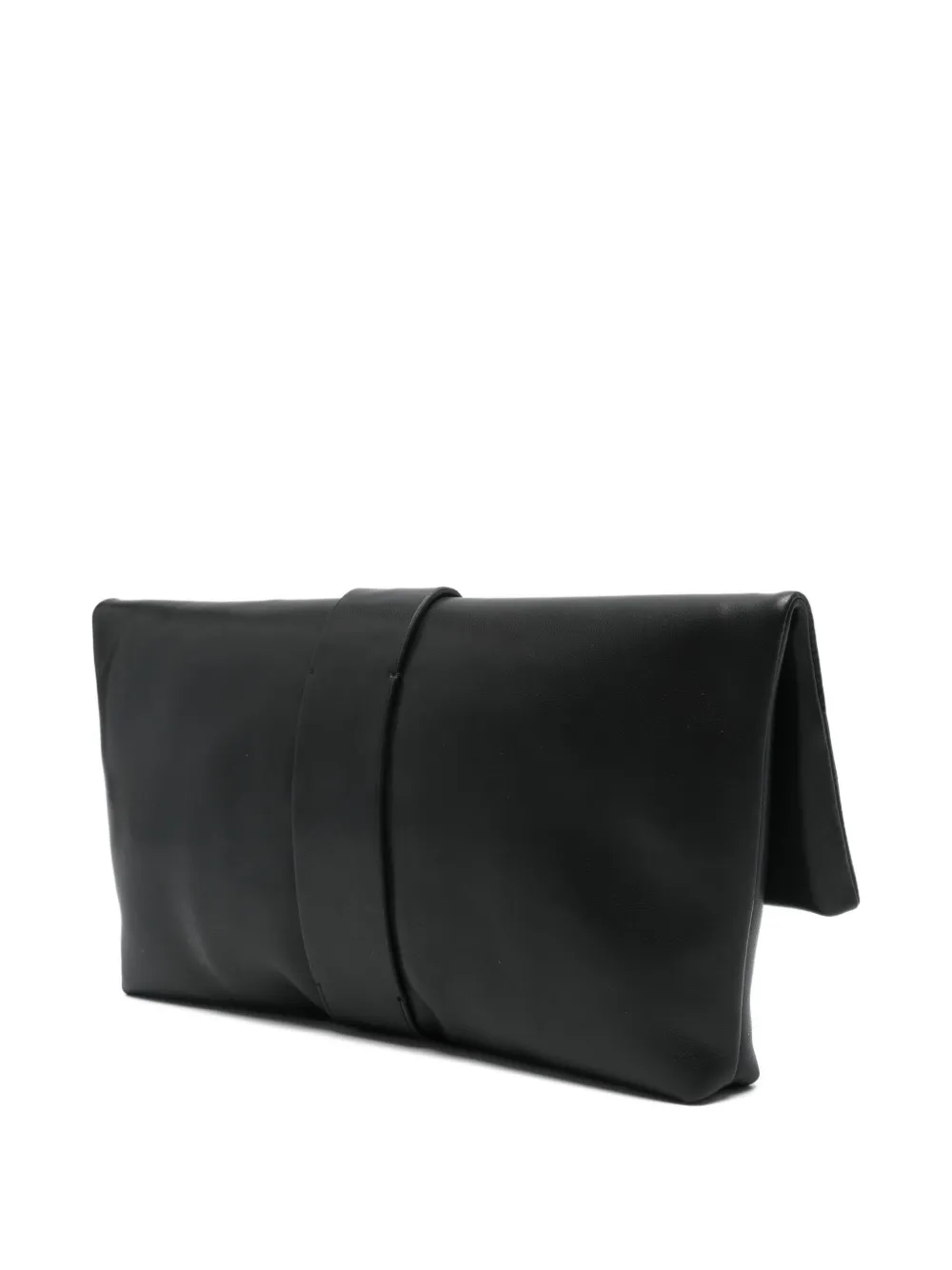 Emporio Armani Polygon Capsule Collection Leather Clutch Bag In Black