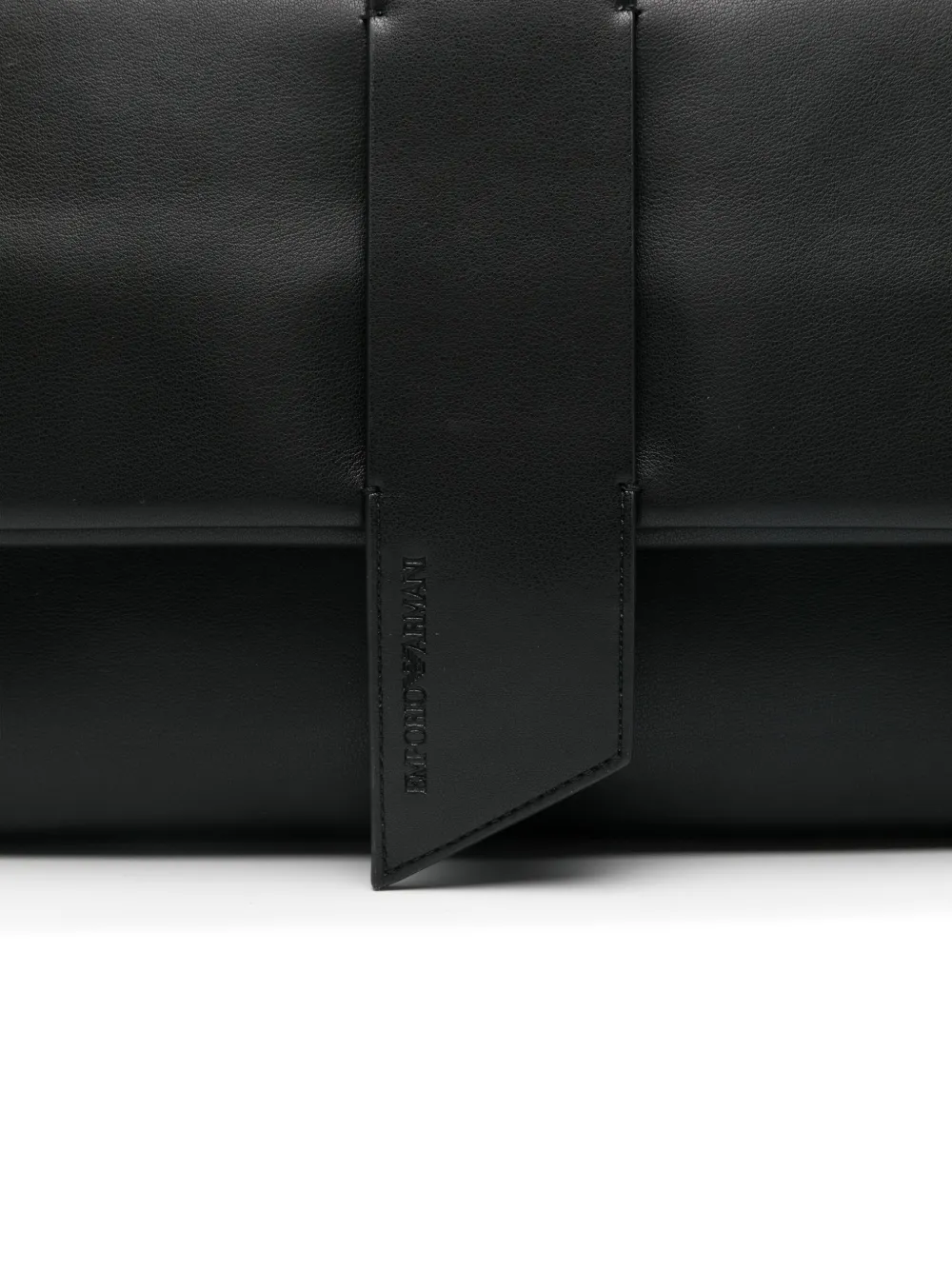 Emporio Armani Leren clutch Zwart