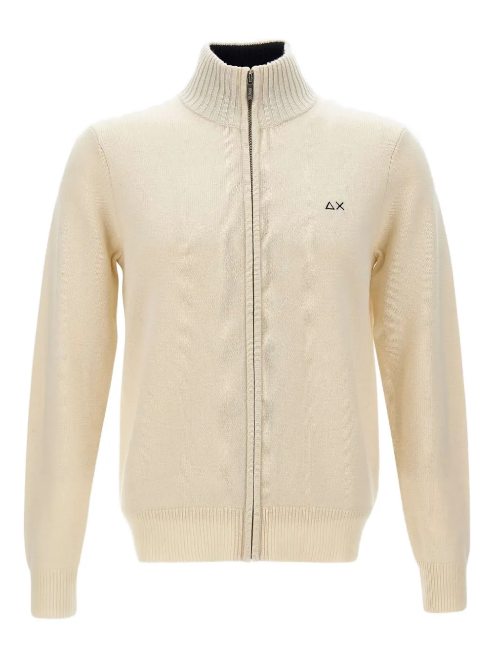 Sun68 high-neck zip-up cardigan | Neutrals | Image 1