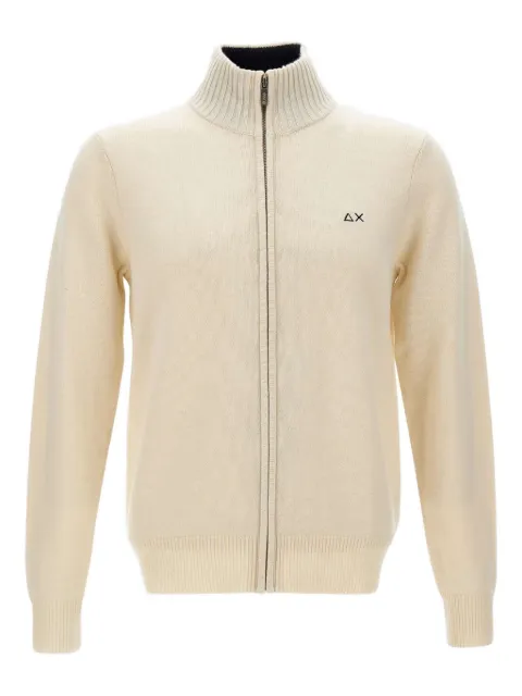 Sun68 high-neck zip-up cardigan