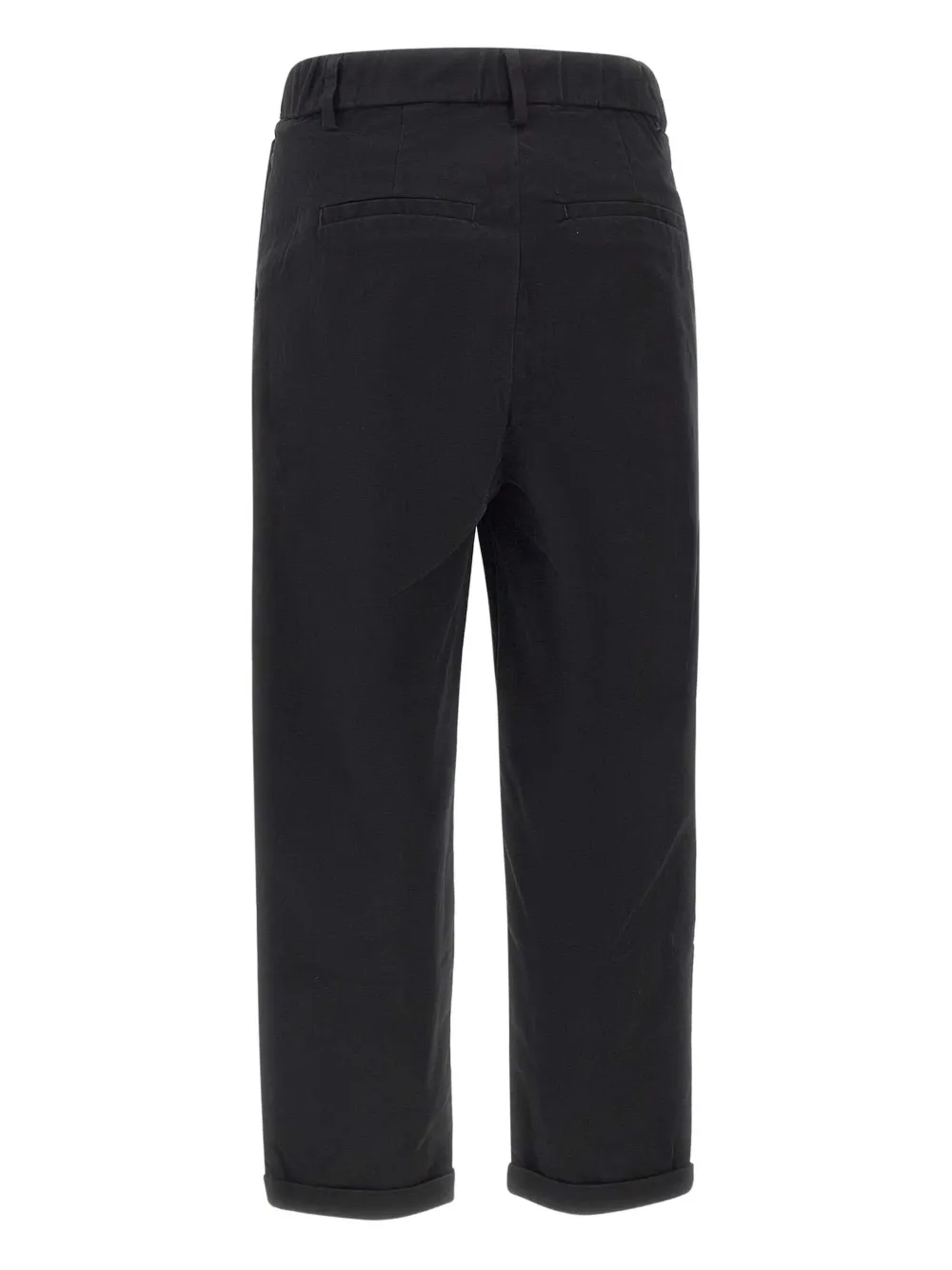 Sun68 pleated cropped trousers - Zwart