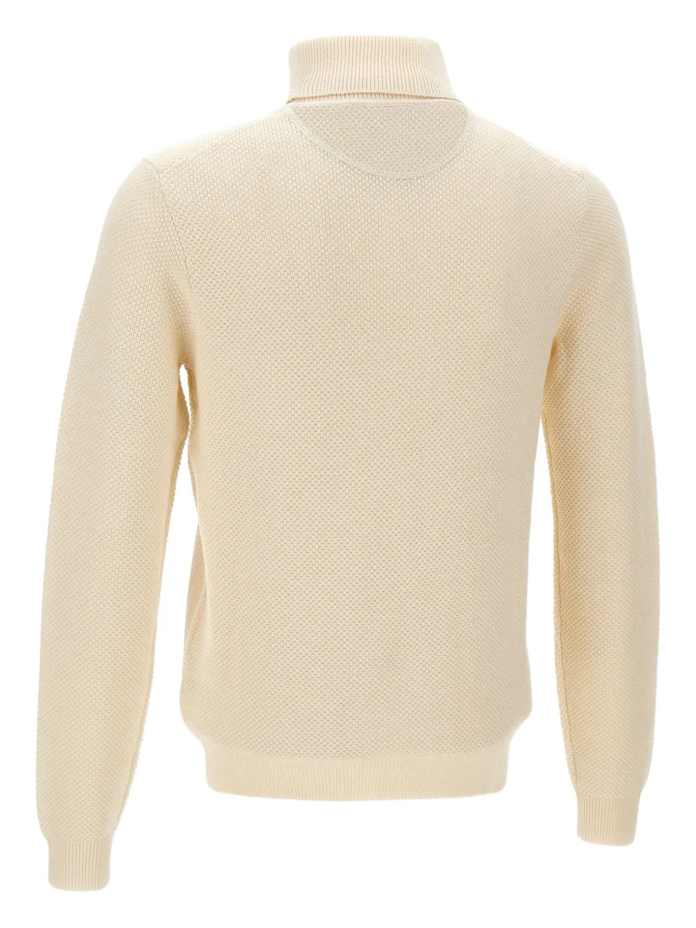 Sun 68 Waffle-knit Turtleneck Sweater In Neutral