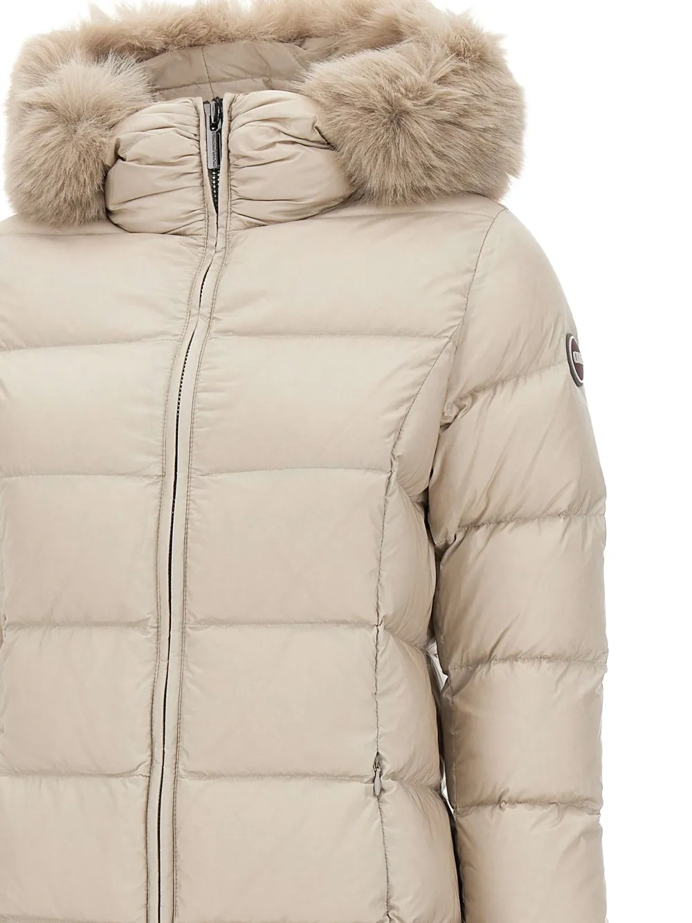 Colmar Gewatteerde jas met afwerking van imitatiebont Beige