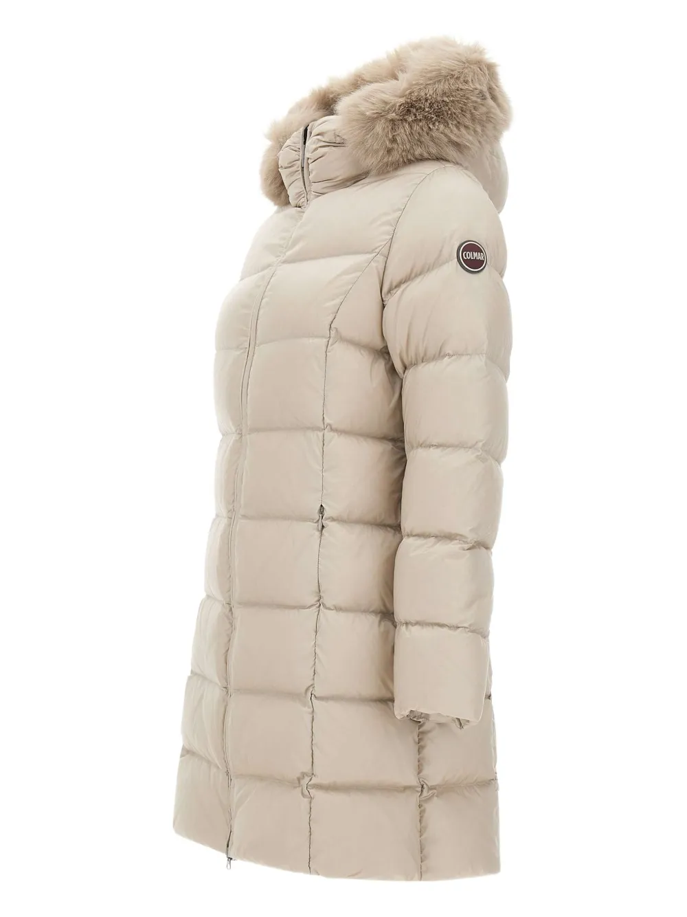 Colmar Gewatteerde jas met afwerking van imitatiebont Beige