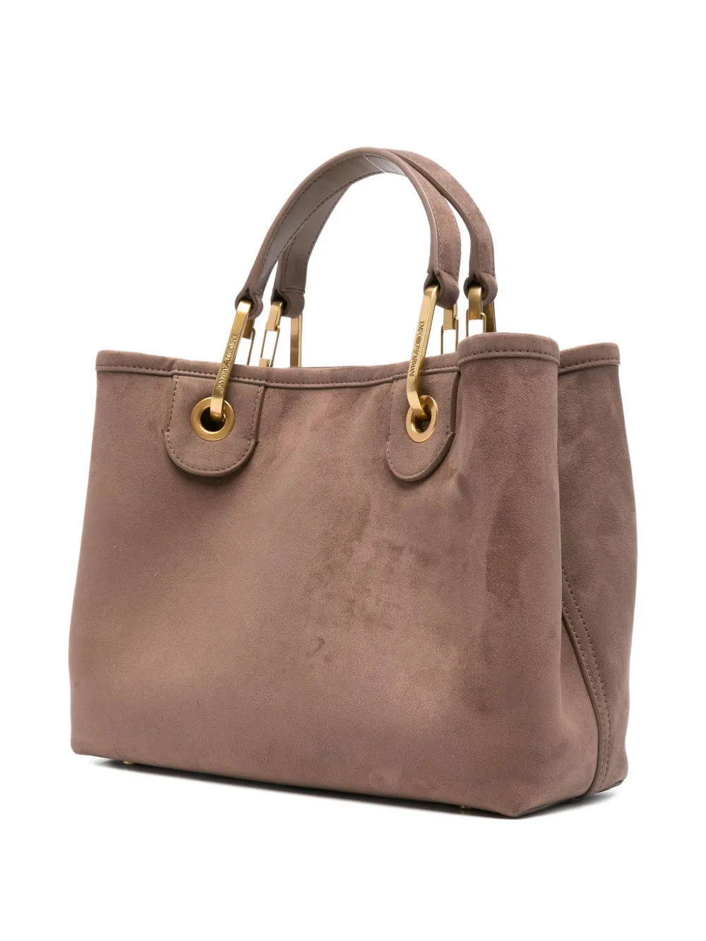 Emporio Armani Double-handle Chain-strap Tote Bag In Neutral