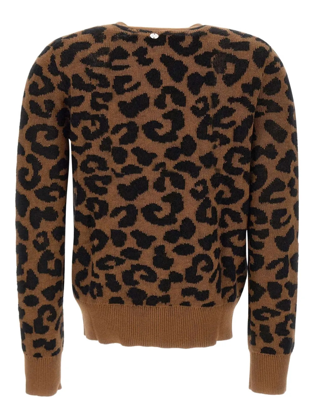 Sun 68 Button Cardigan In Animal Print