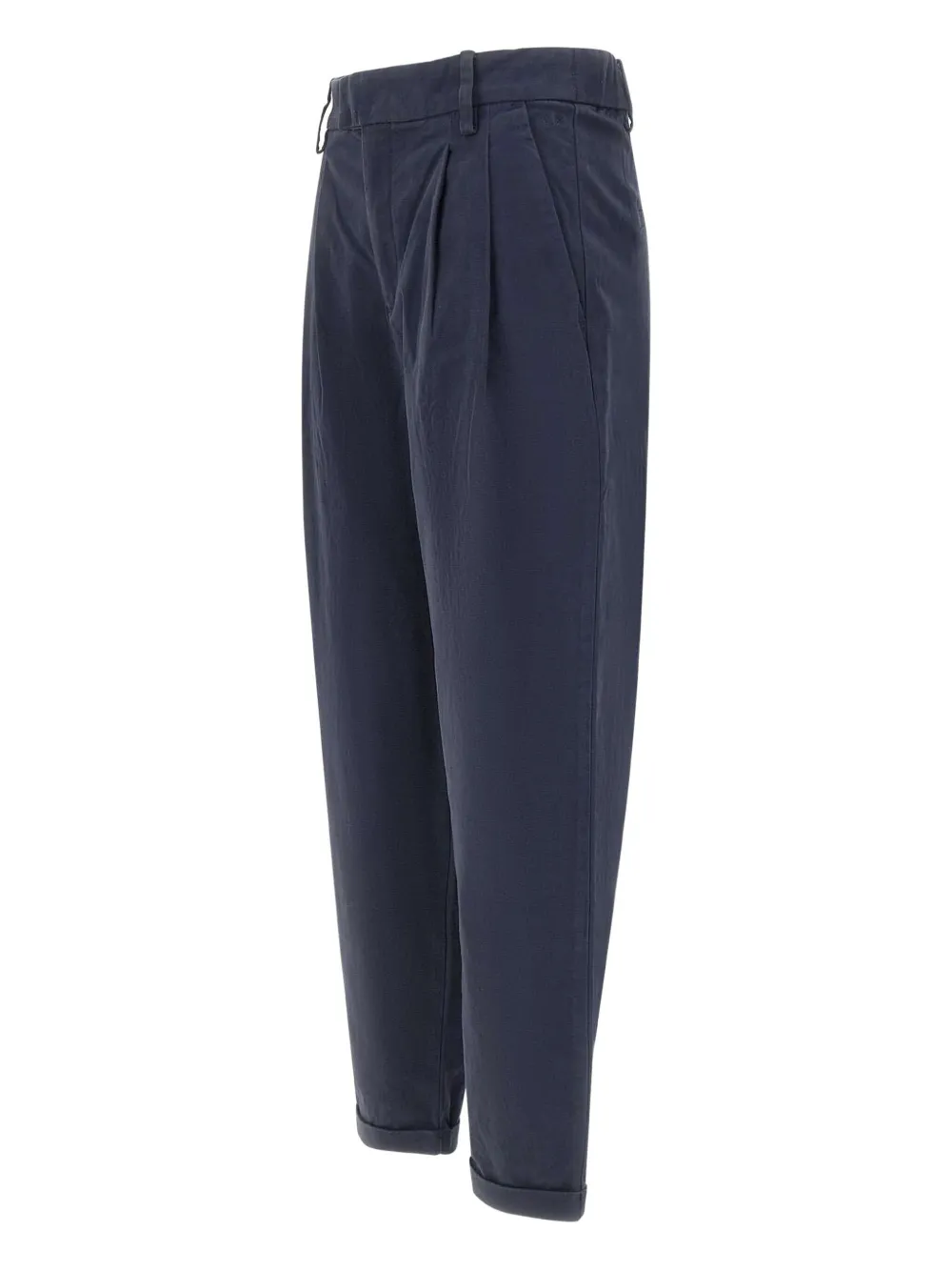 Sun 68 Pleated Cuffed Trousers In Blue