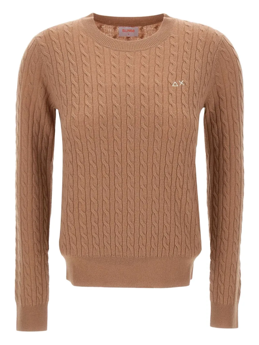 Sun 68 Cable-knit Sweater In Brown