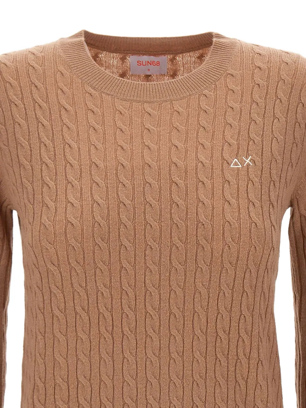 Sun 68 Cable-knit Sweater In Brown