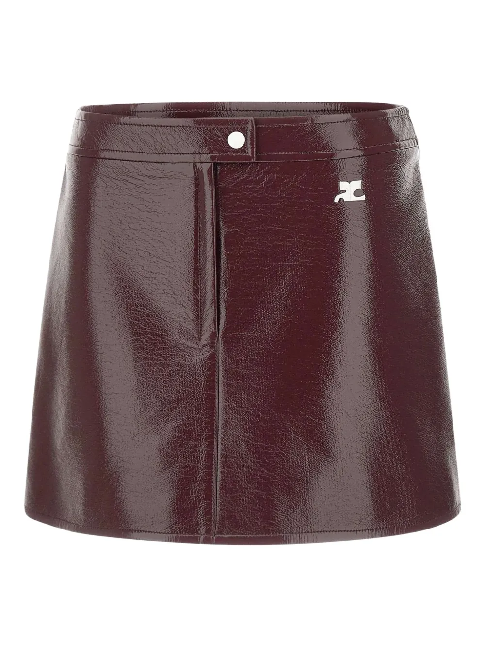 Courrèges Reedition Vinyl logo-plaque mini skirt - レッド Courrèges Reedition Vinyl logo-plaque mini skirt - レッド