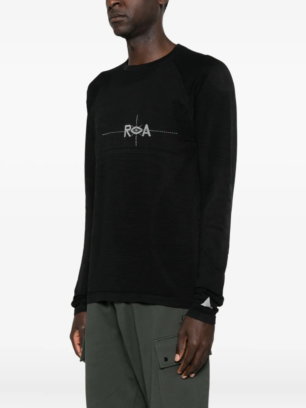 Roa Logo Long-sleeve Top In Black