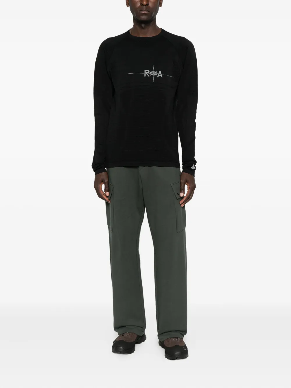 ROA logo long-sleeve top - Zwart