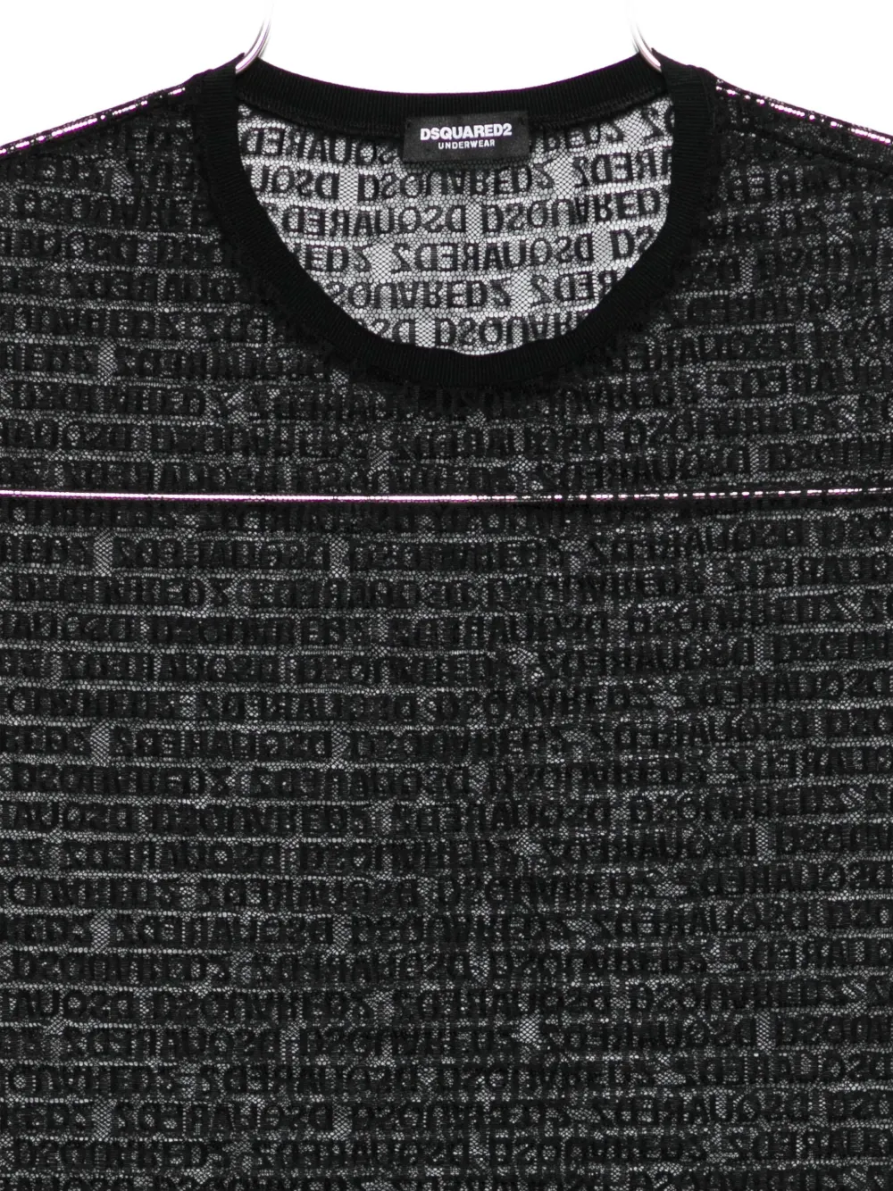 Dsquared2 Logo-print Mesh T-shirt In Black
