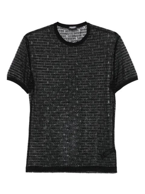 DSQUARED2 logo-print mesh T-shirt