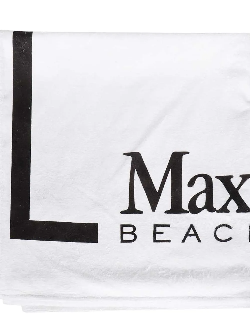 Max Mara Logo Beach Towel In White