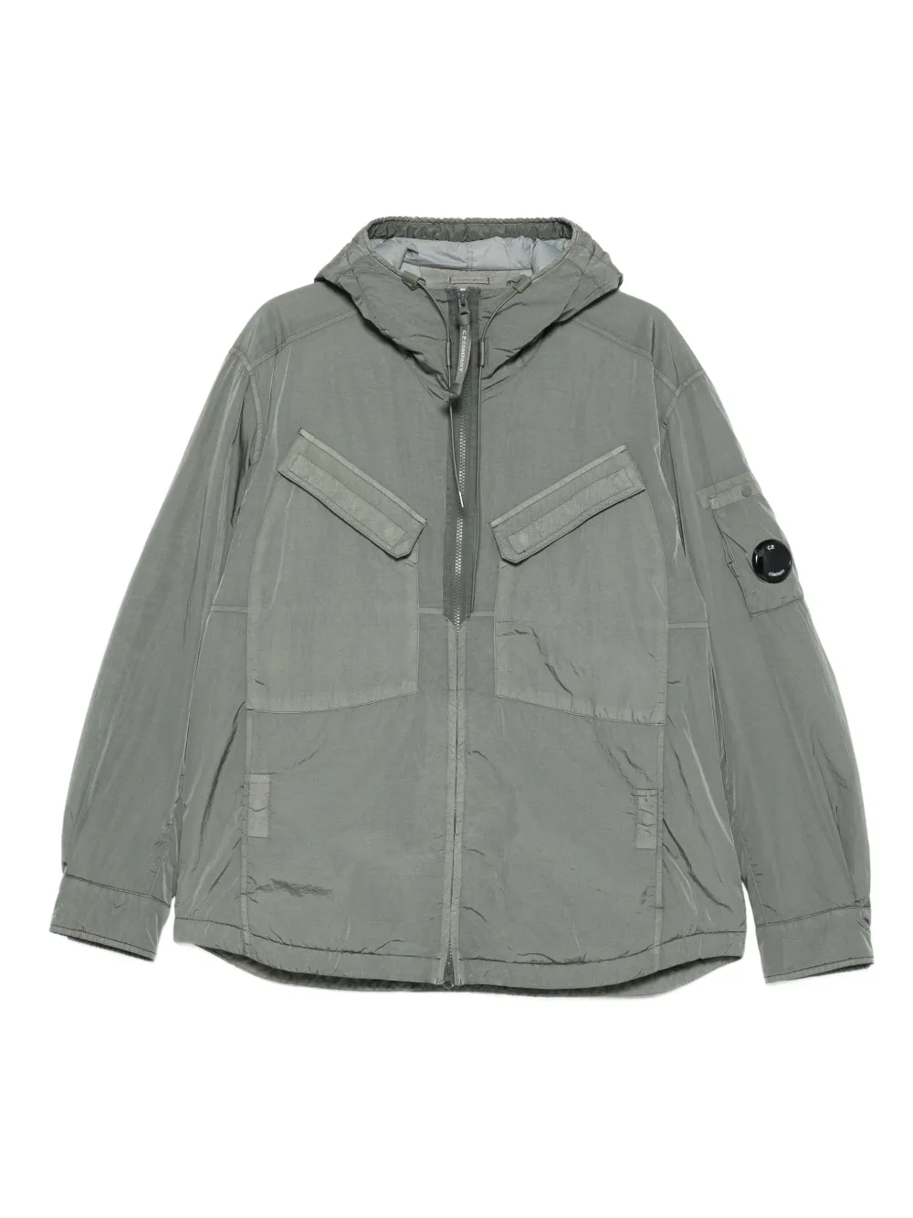 C.P. Company flap-pocket hooded jacket | Green | Image 1